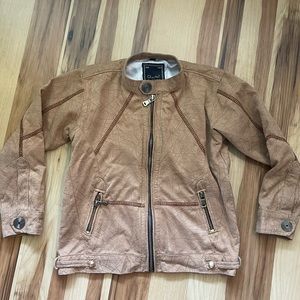 Charles Wear D’ Fashion Girls Jacket Tan Suede Size 4